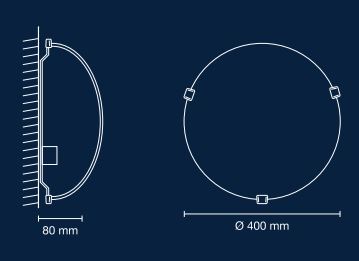 Applique LUNA PIENA CR1 dimensions